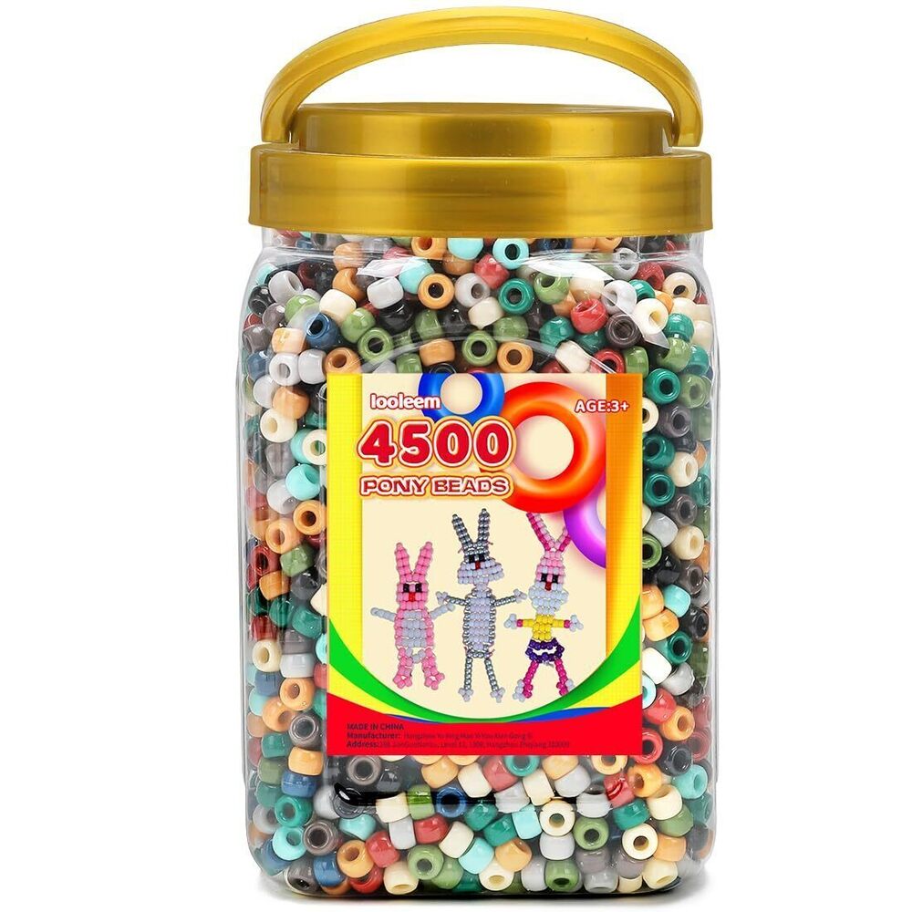 2954 Pony Beads4500pcs Earth-Tone Colored Pony Beads,Beads for Bracelets